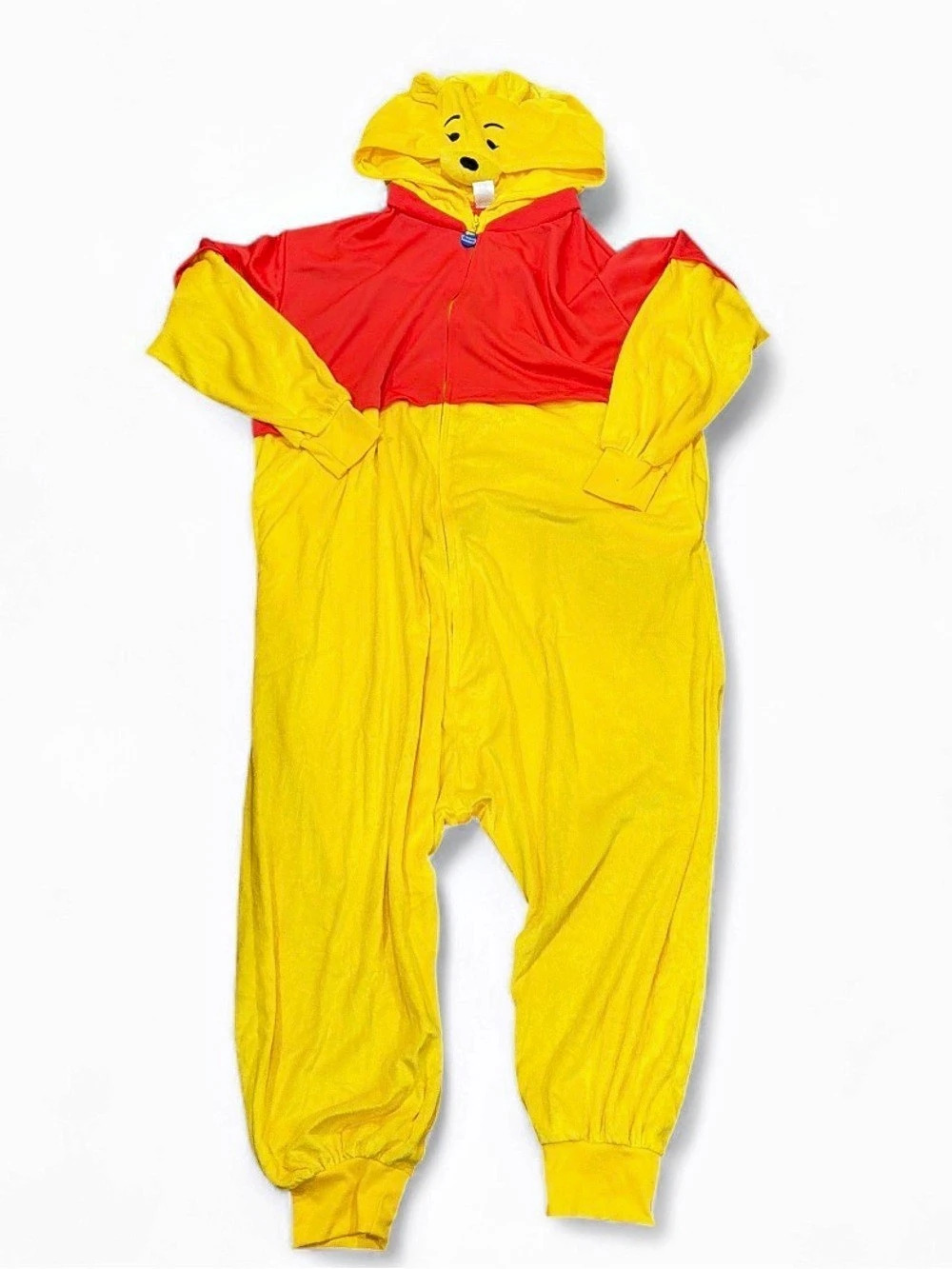 Disney Winnie the Pooh Adult Hooded Fleece Costume Yellow & Red